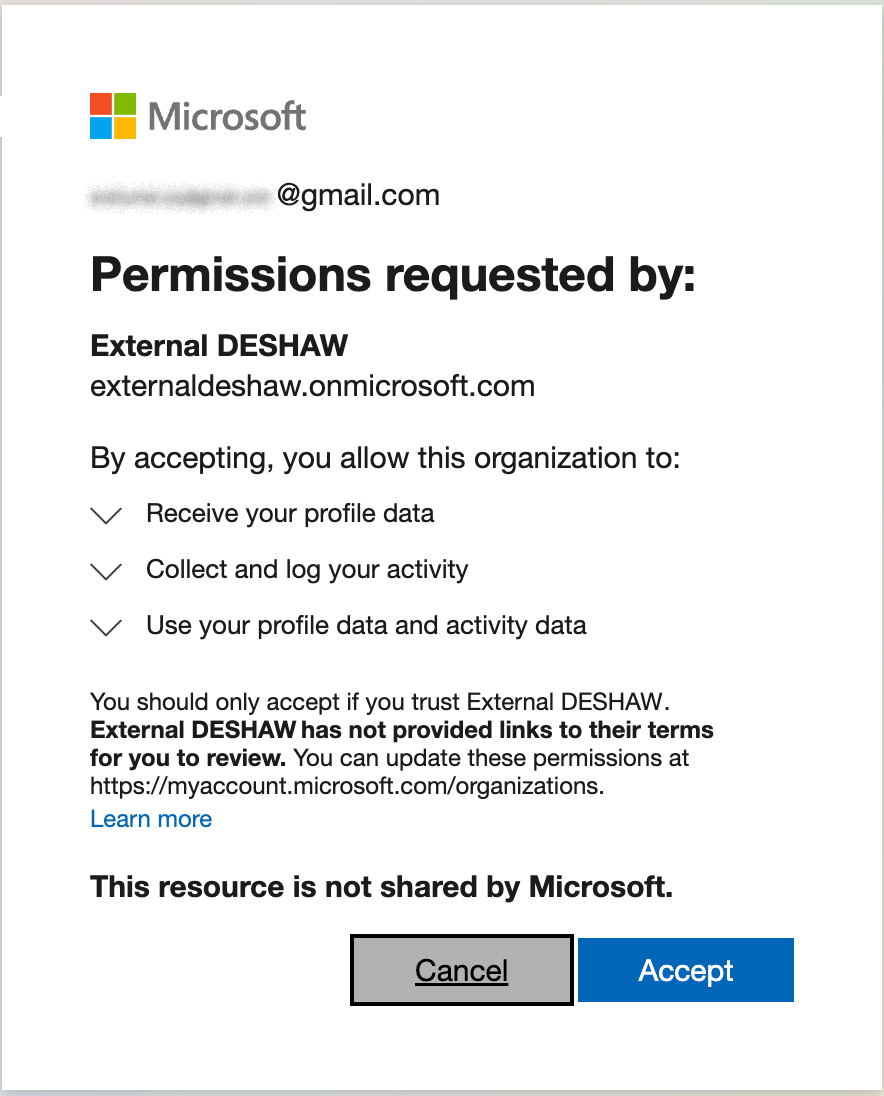 Permissions requested from the D. E. Shaw group