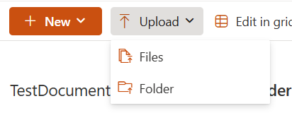 Choose files or folders to upload in SharePoint Online